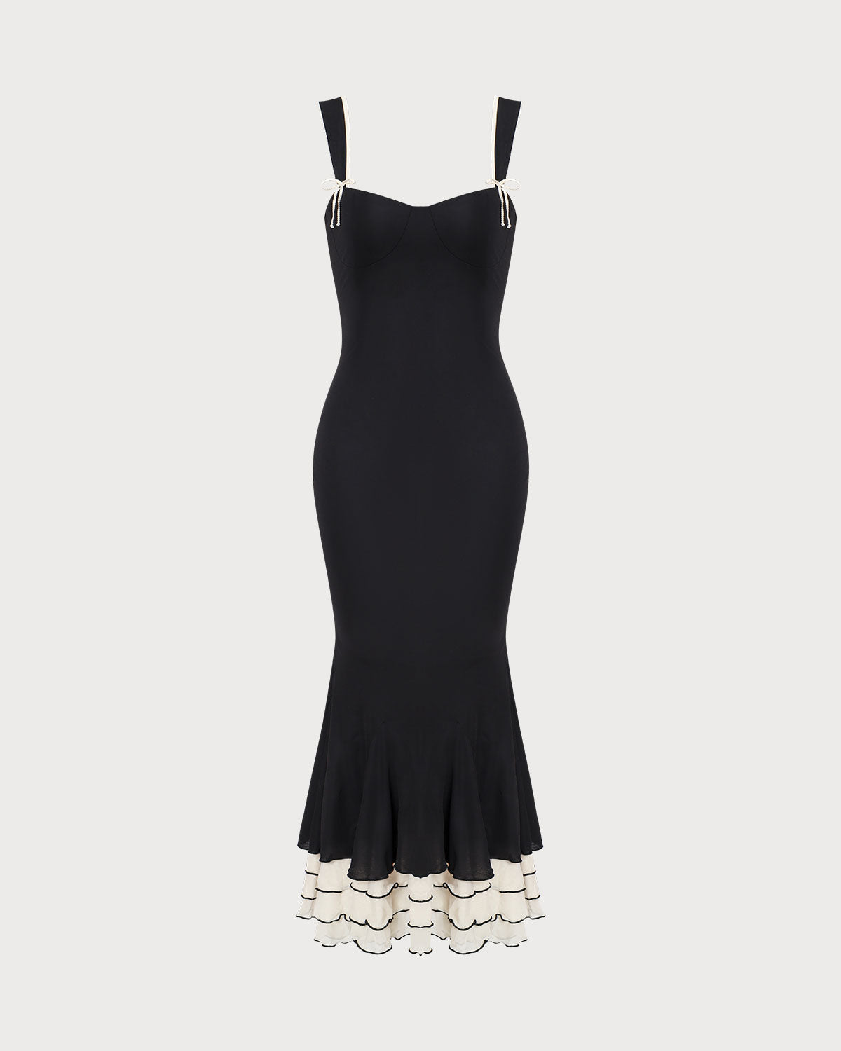Kalp Yaka Bodycon Maxi Elbise