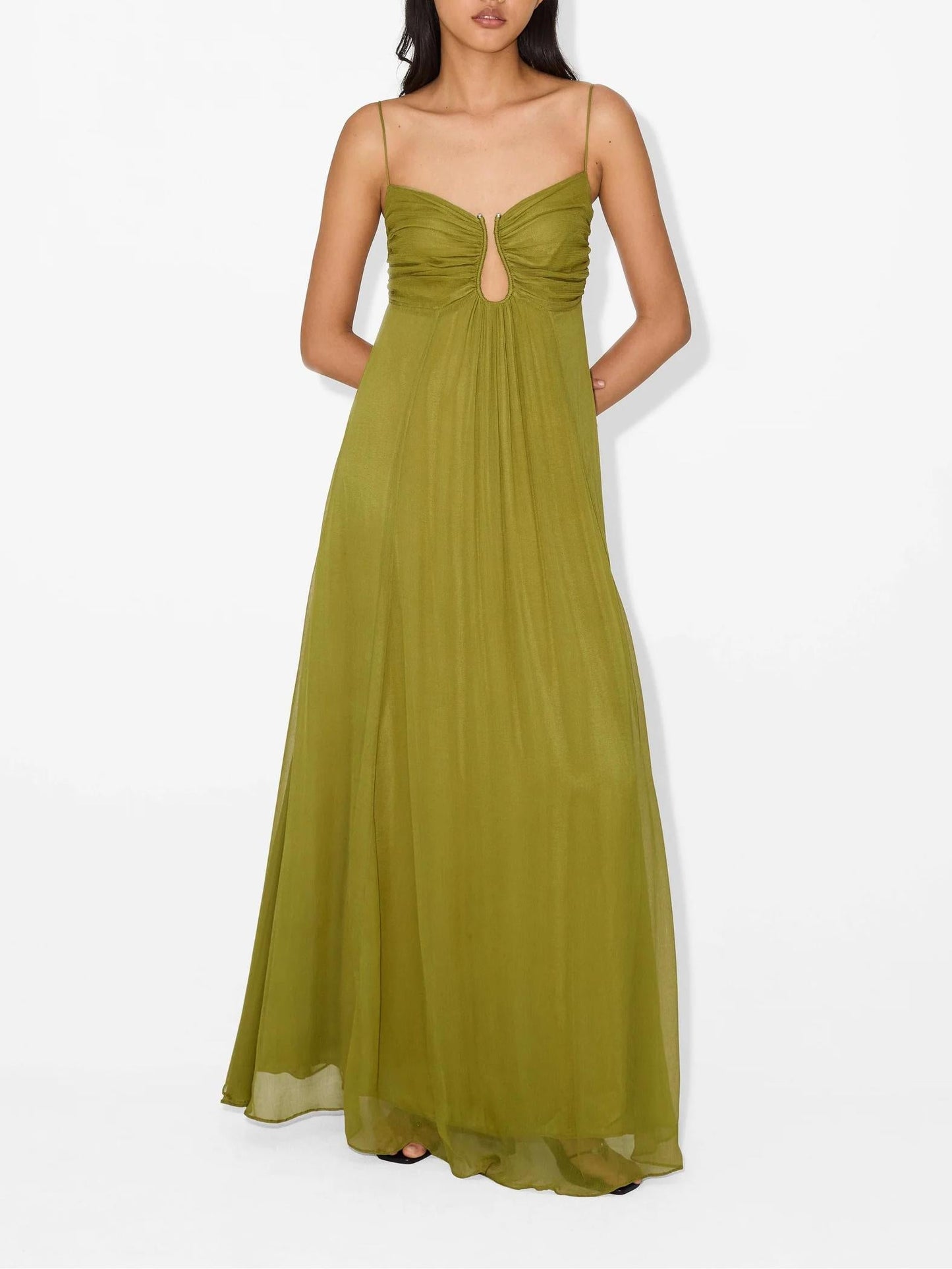 Flou Olive Morea Maxi Elbise
