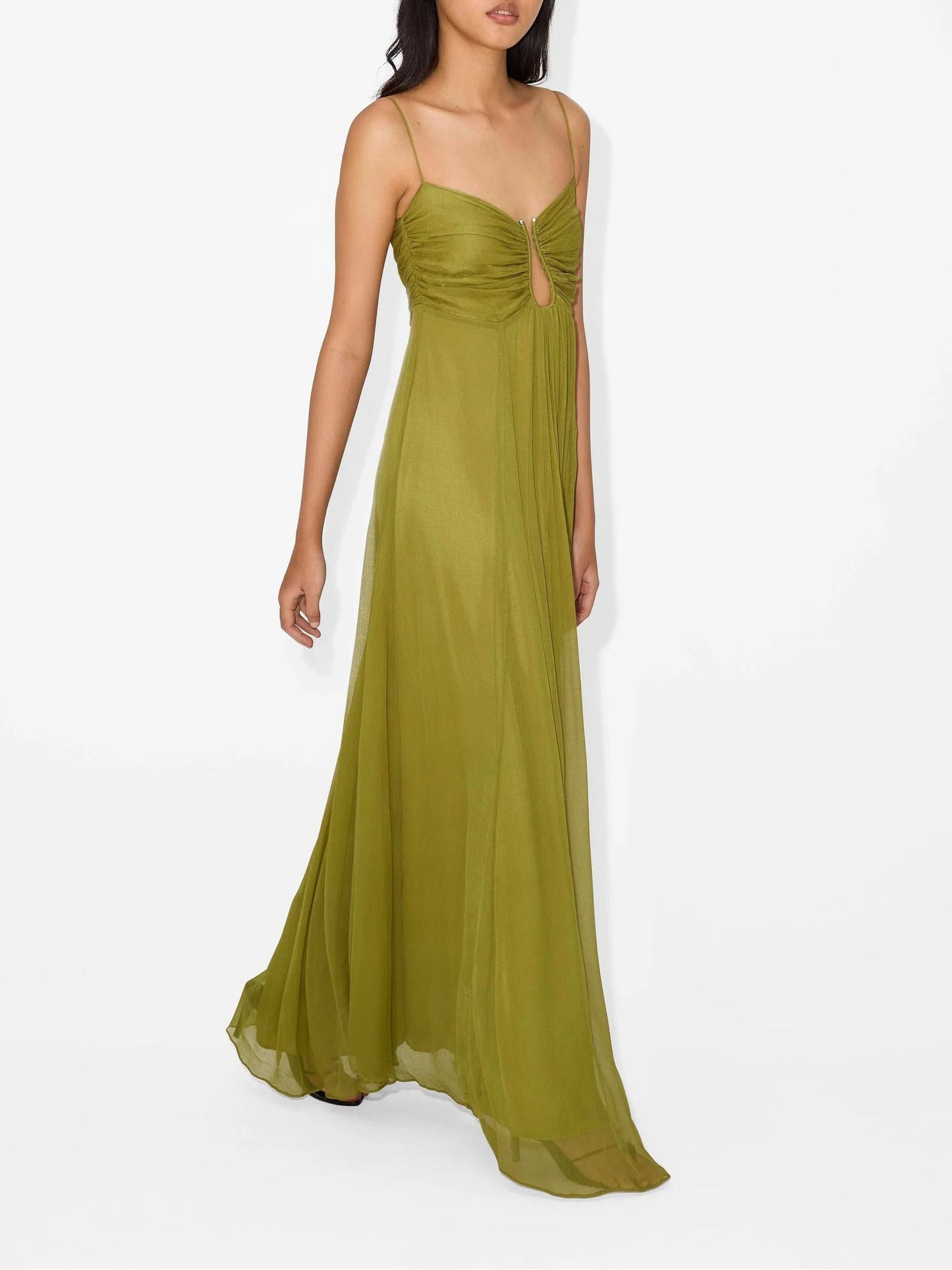 Flou Olive Morea Maxi Elbise