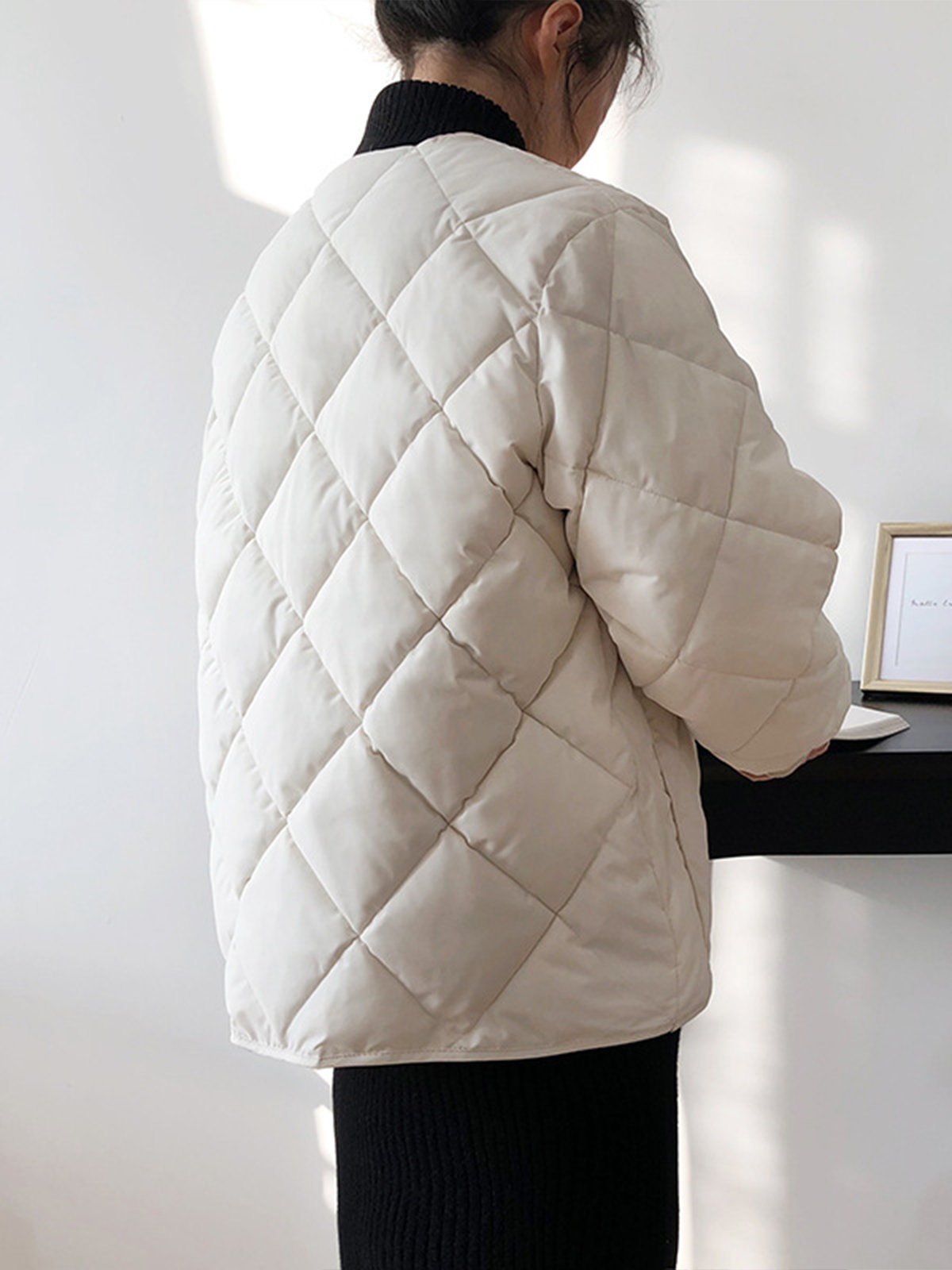 Romboid Düğmeli Kaban