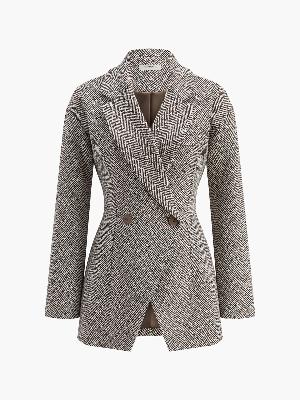 Chevron Yaka Büzgü Blazer
