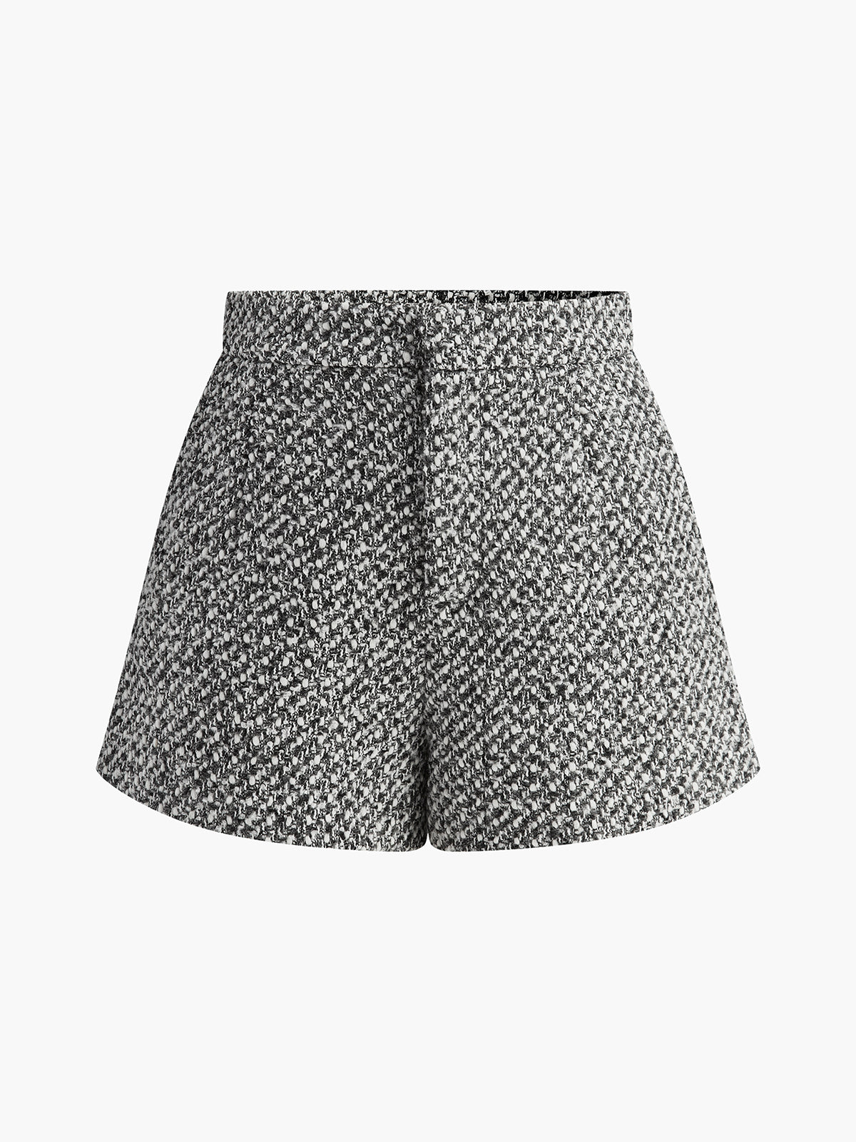 Yün Karışımlı Cepli Tweed Şort