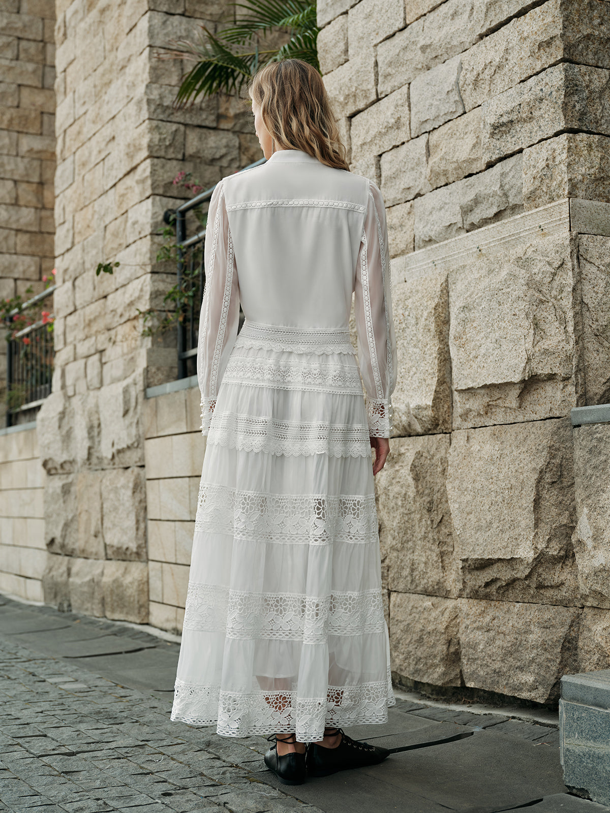 Dantel Detaylı Katlı Etek Takımı