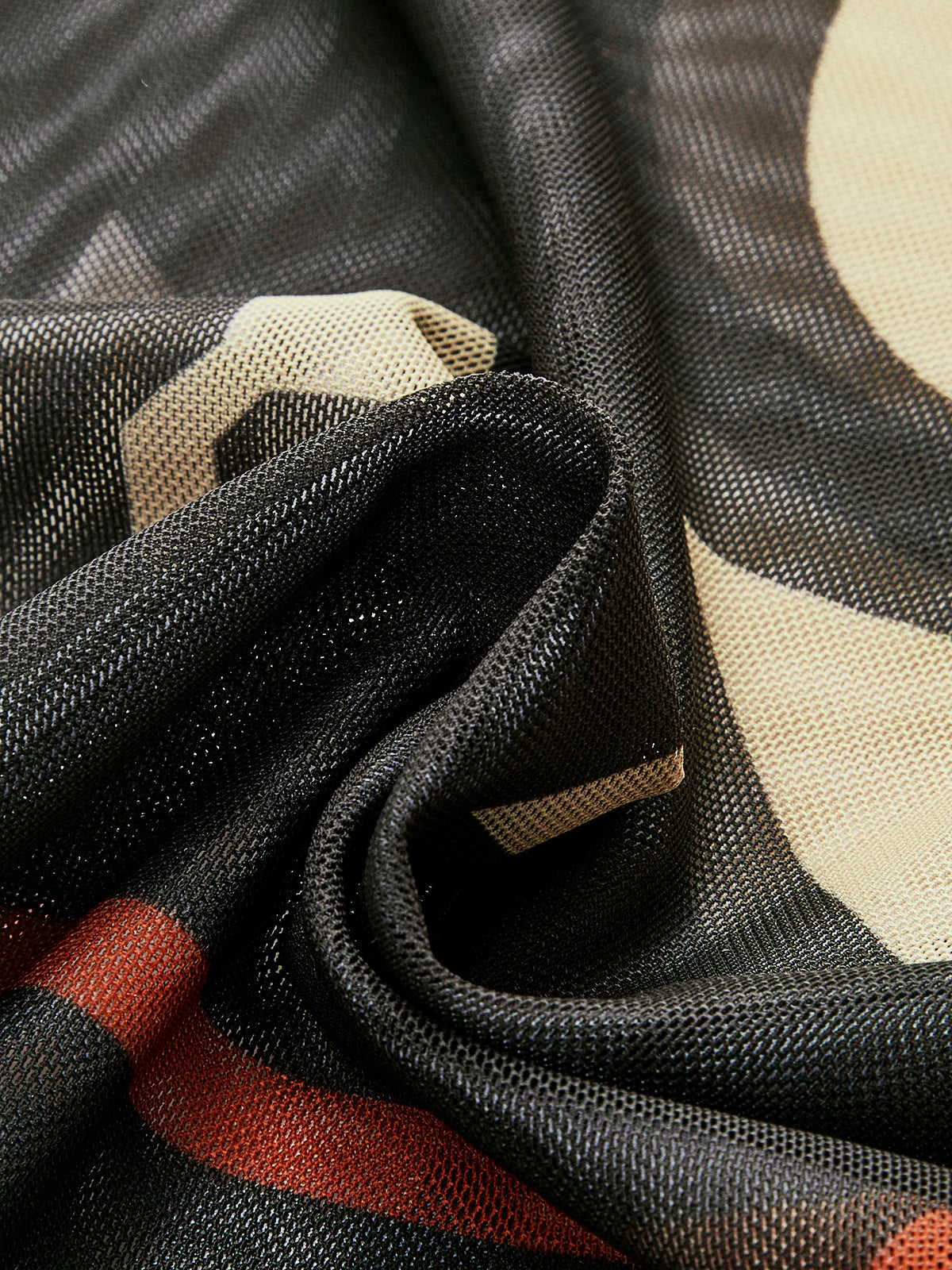 Şeffaf Baskılı Bol Paça Plaj Pantolonu