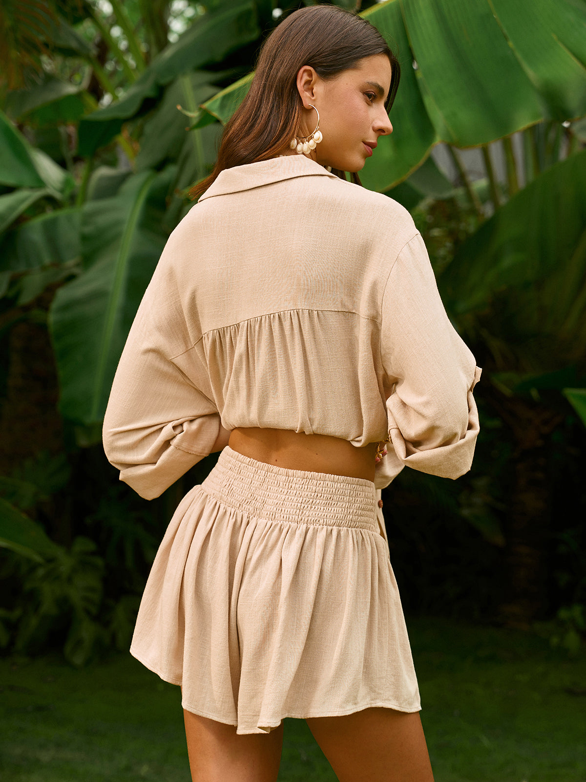 İşleme Detaylı Şort Takım