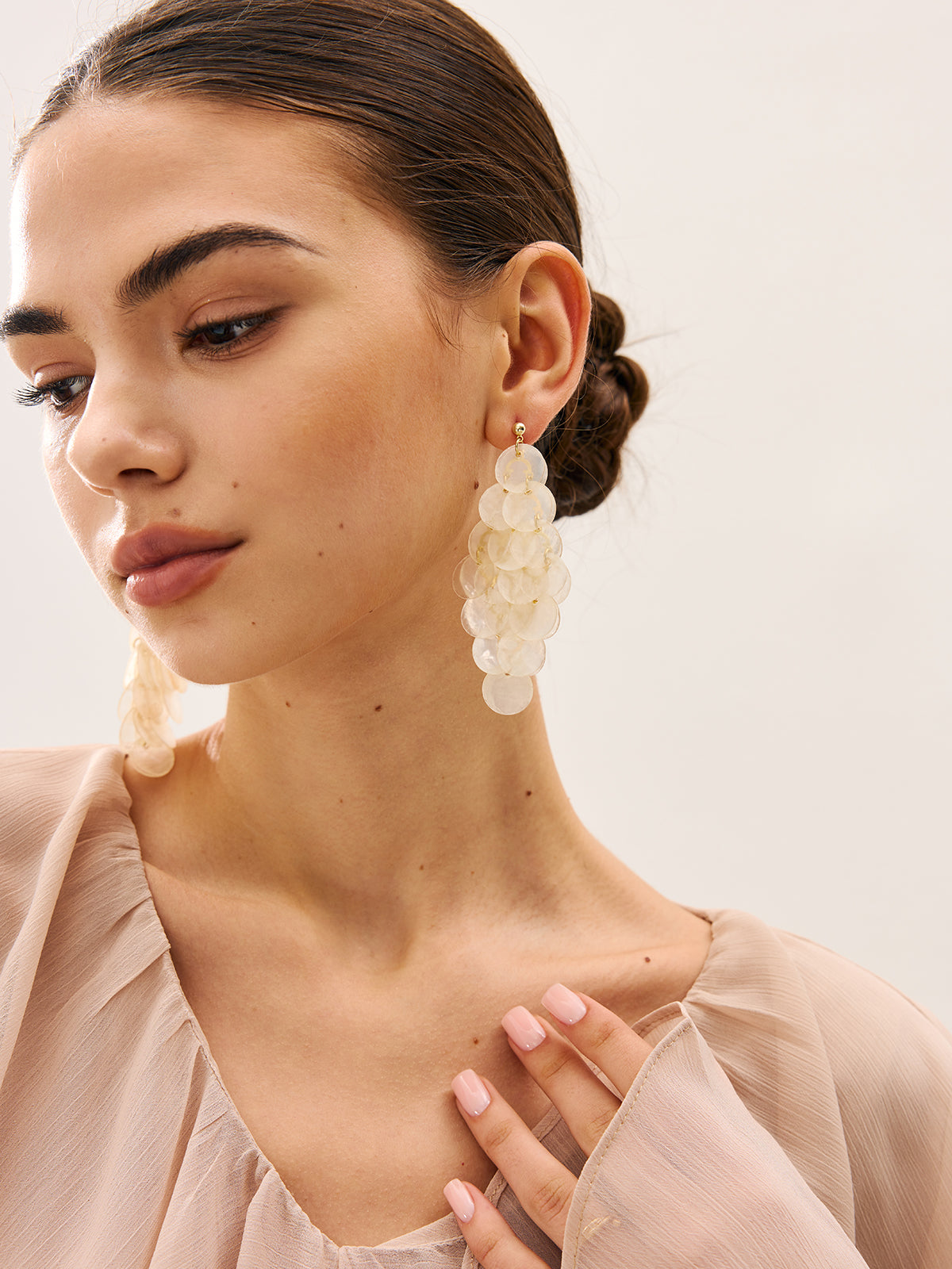 Deniz Kabuğu Şamdan (Sarkıt) Küpeler