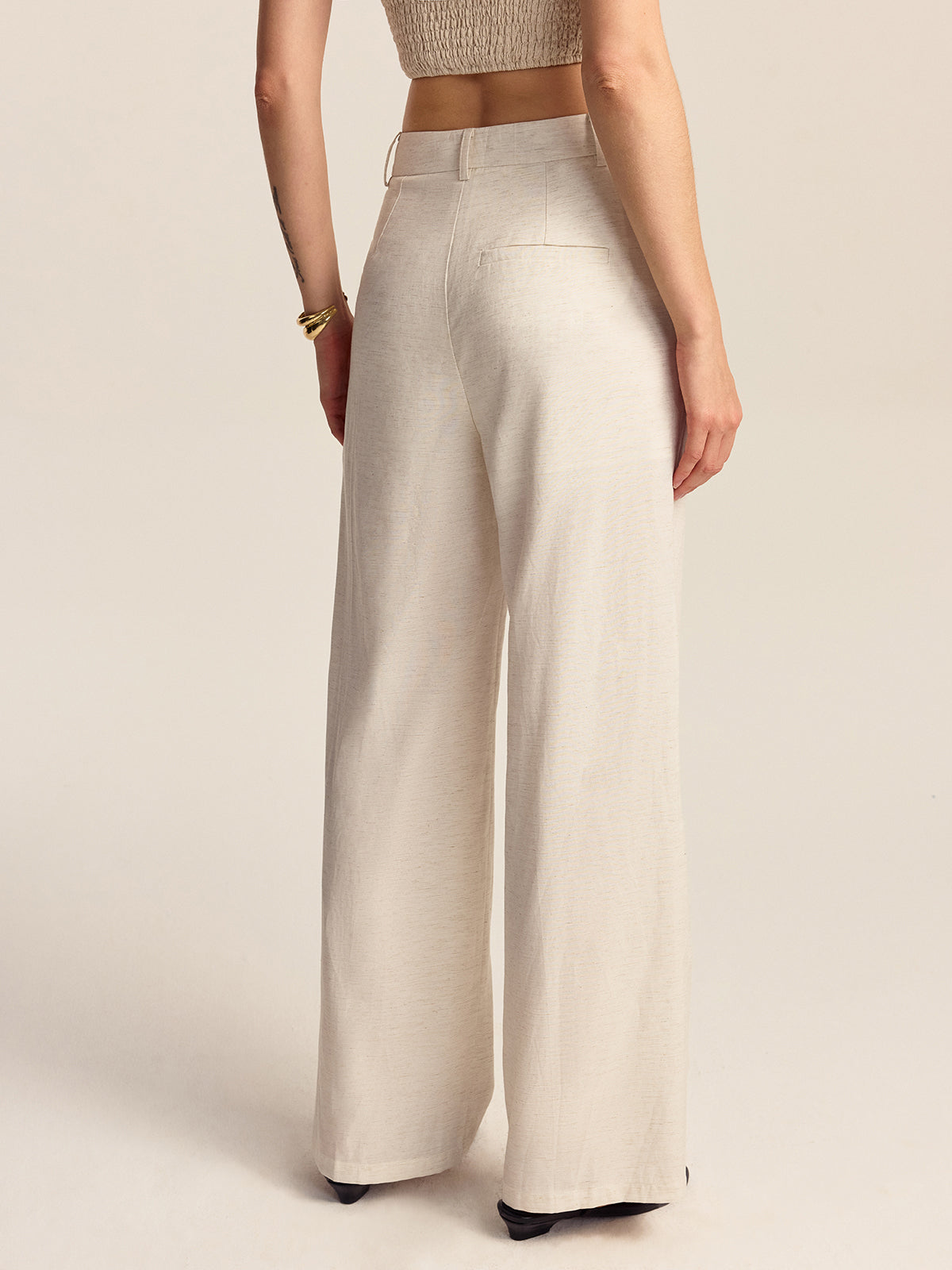 Tencel-Keten Karışımlı Pantolon