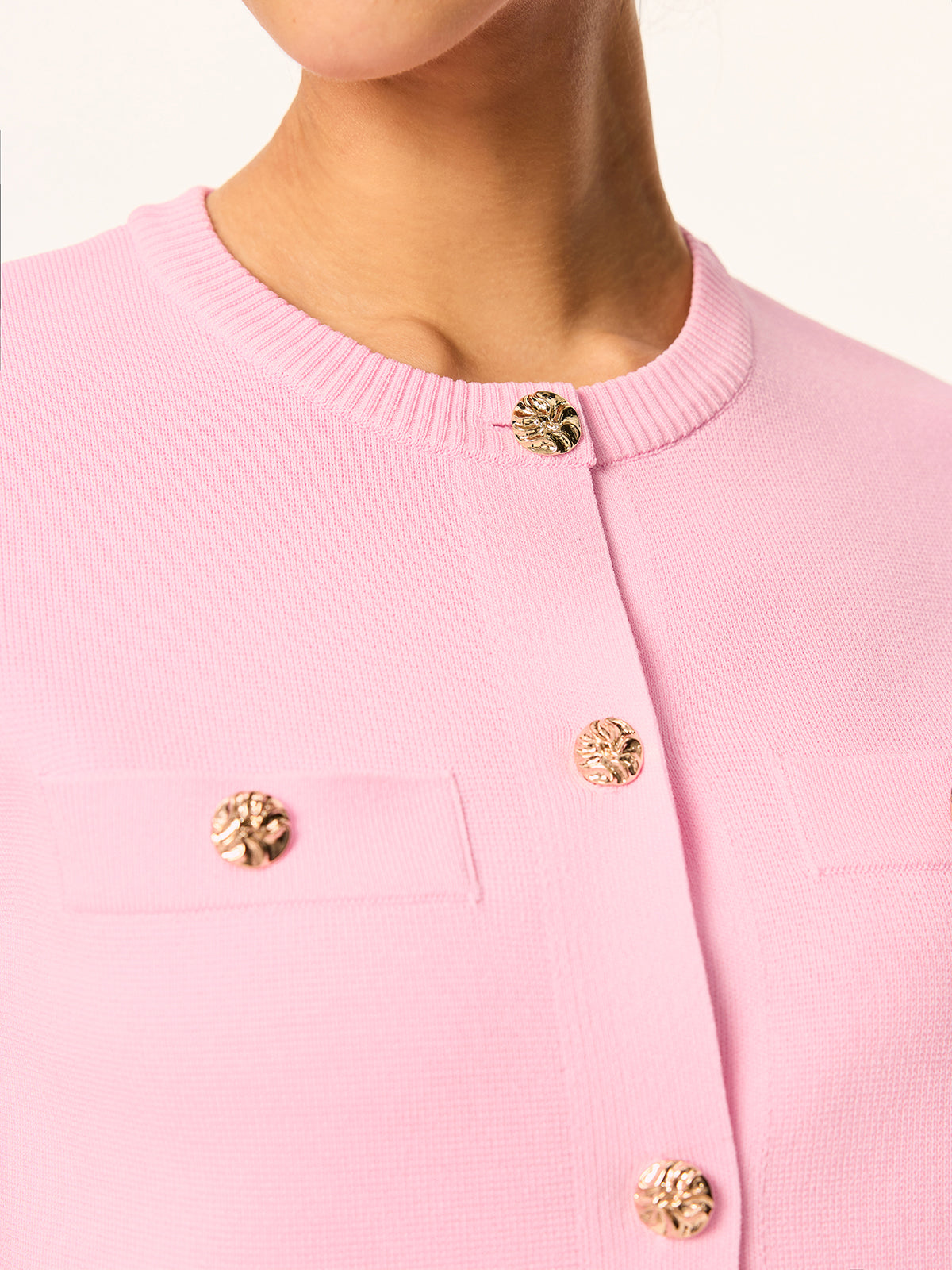 Triko Kısa Kollu Hırka ve Etek Takımı