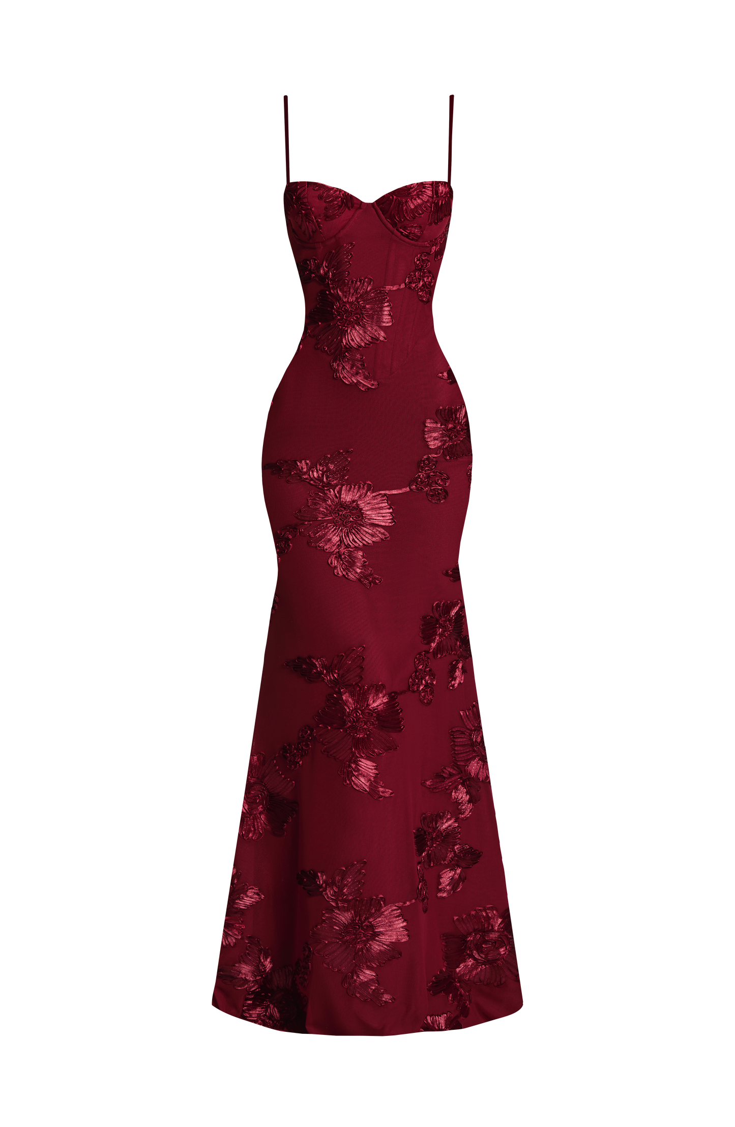 Nefertiti Maxi Elbise – Bordo