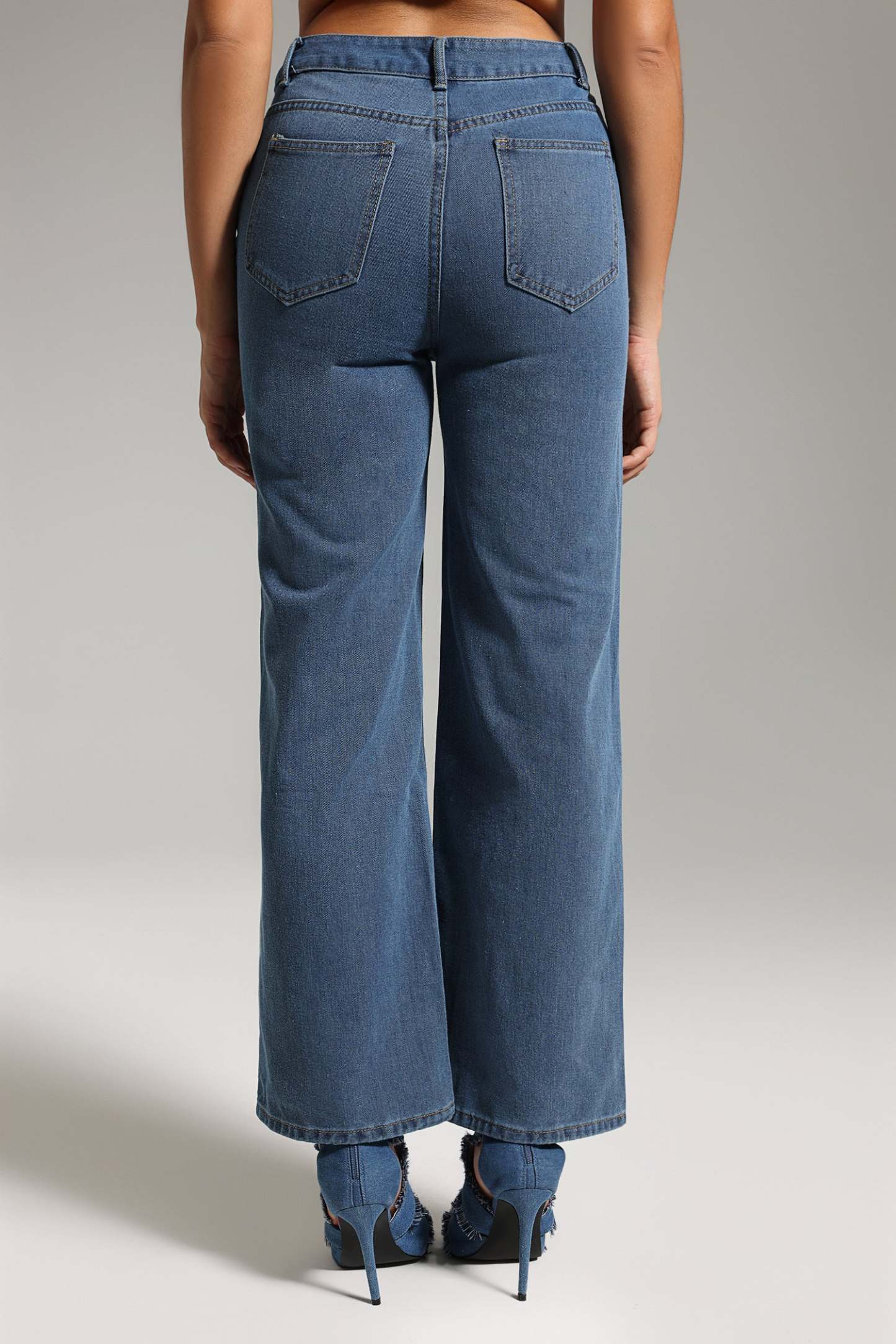 Serafe Kalp Desenli Kot Pantolon