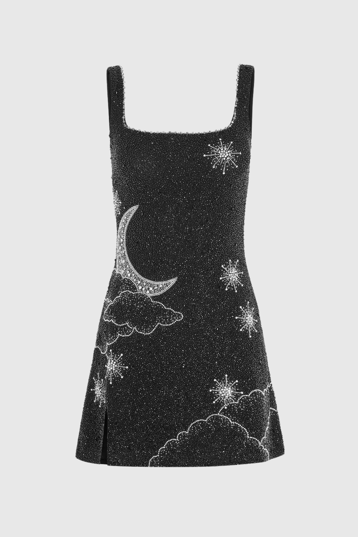 Sylvia Strass Süslemeli Gökyüzü Mini Elbise