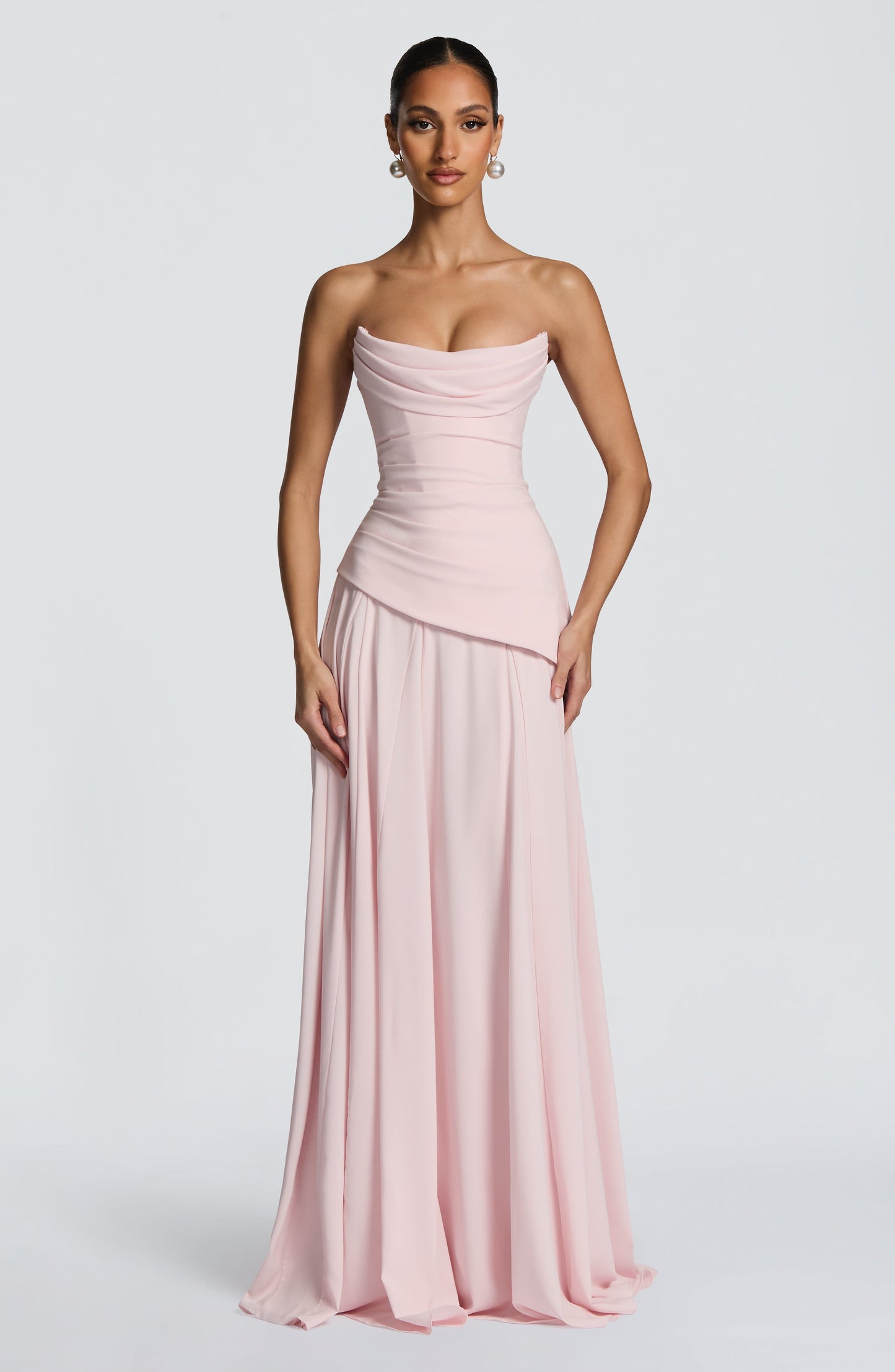 Patricia Maxi Elbise – Pudra Pembe