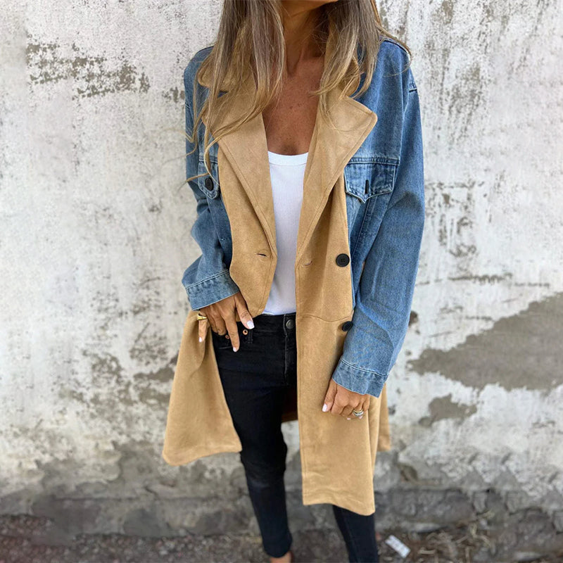Corarity™ - Two-Tone Denim Trench