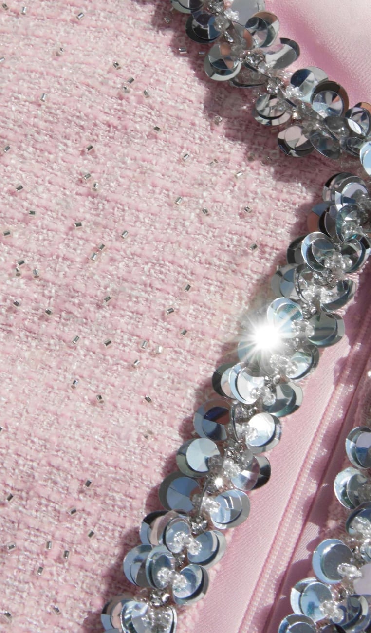 Celeste Payetli Tüvit Mini Elbise