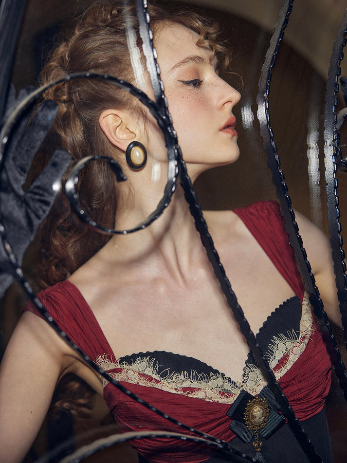 Vintage Korseli Maxi Elbise