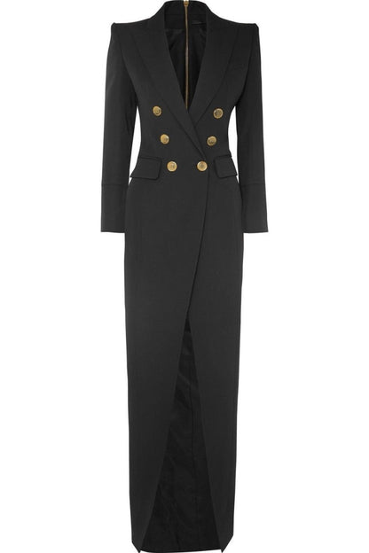 Simona Tuxedo Uzun Blazer Elbise