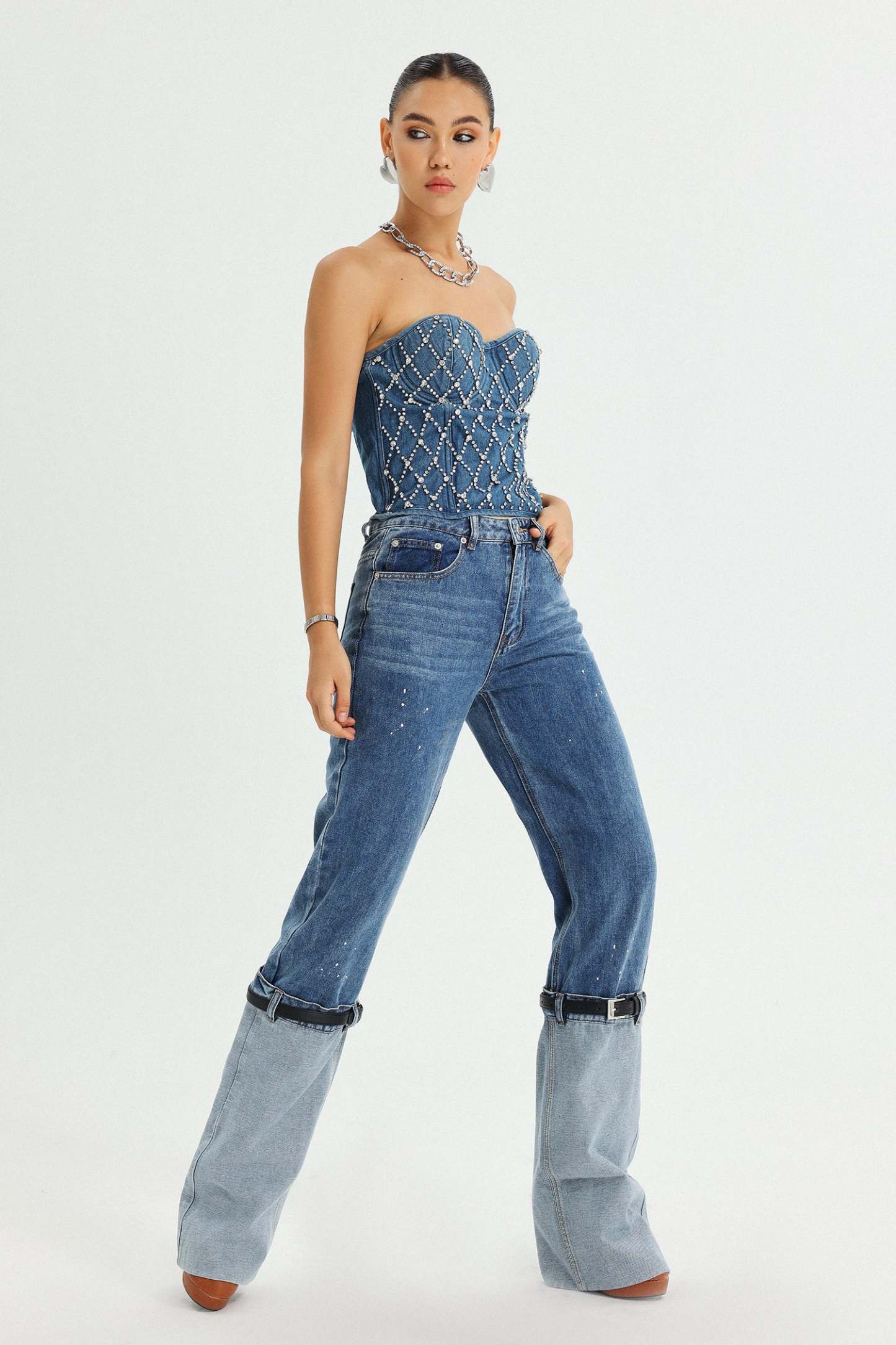 Vickee Yama Detaylı Kot Pantolon