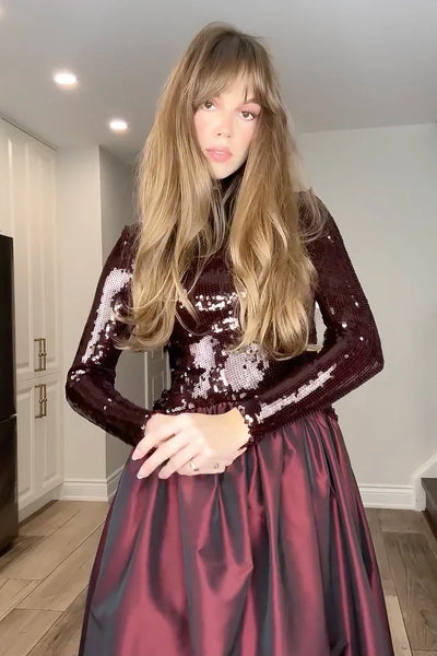 Lilybelle Payetli Midi Elbise