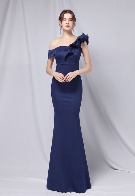 Evelyne Volanlı Mermaid Maxi Elbise