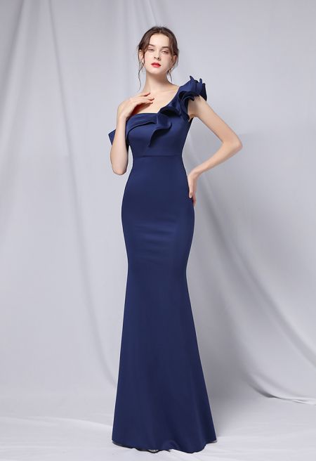 Evelyne Volanlı Mermaid Maxi Elbise