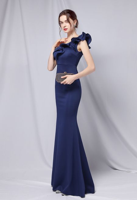 Evelyne Volanlı Mermaid Maxi Elbise