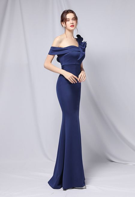 Evelyne Volanlı Mermaid Maxi Elbise