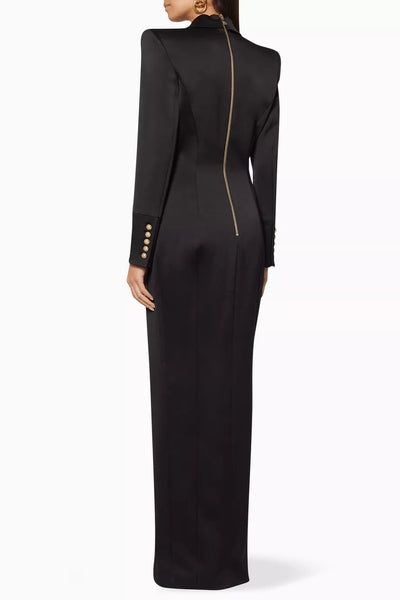Simona Tuxedo Uzun Blazer Elbise