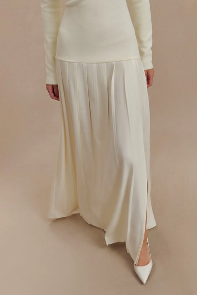 Selena Off-Shoulder Örgü Maxi Elbise