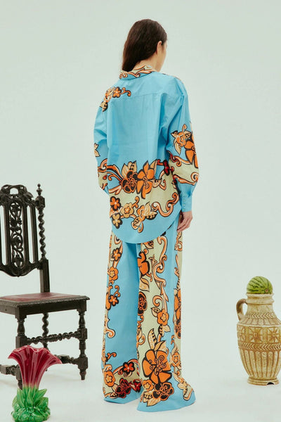 Vibrant Floral Loose-Fit Günlük Takım