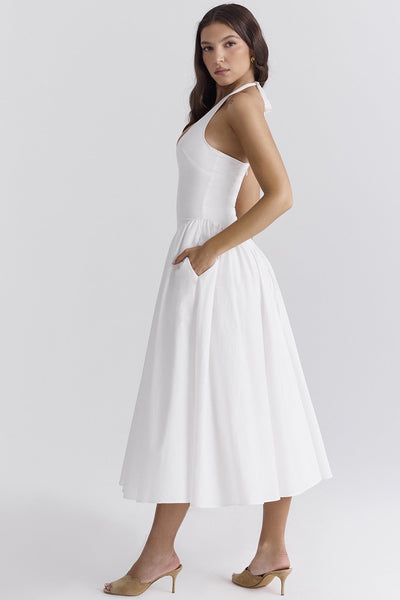 Celeste Boyundan Bağlamalı Midi Sundress