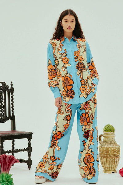 Vibrant Floral Loose-Fit Günlük Takım