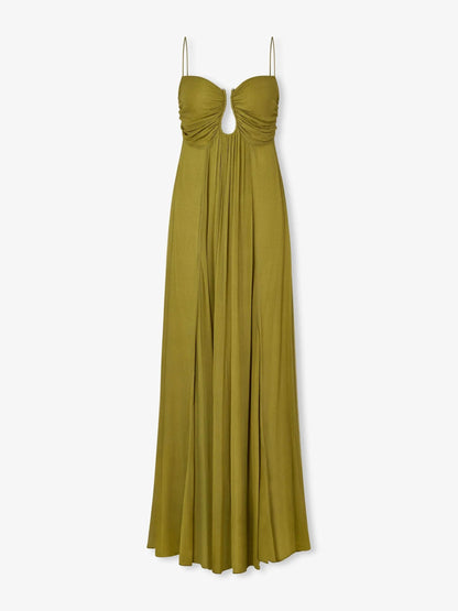 Flou Olive Morea Maxi Elbise