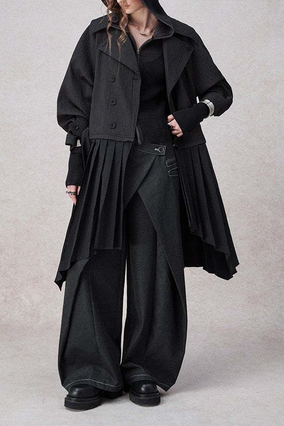 Swinging Symphony Çift Kemer Detaylı Geniş Paça Jean