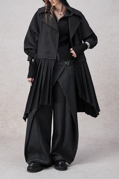 Swinging Symphony Çift Kemer Detaylı Geniş Paça Jean