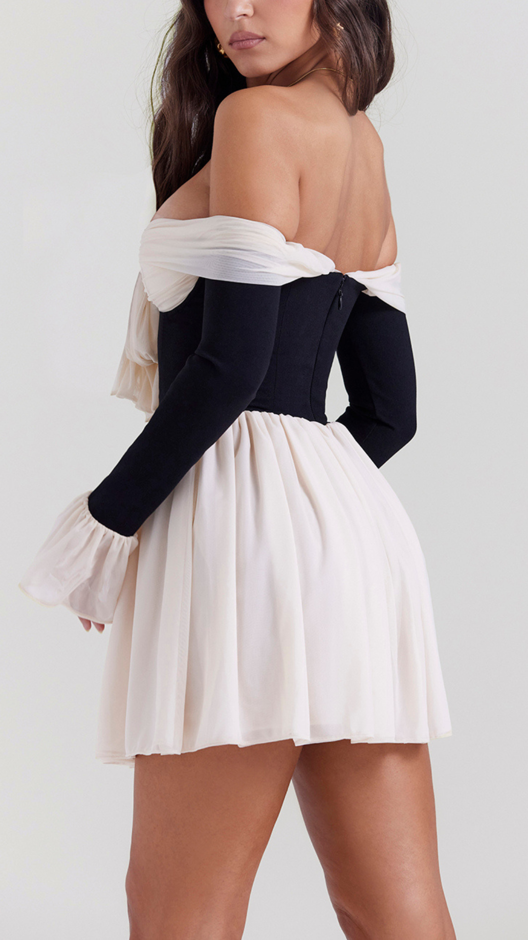 Isolde Drapeli Fiyonk Detaylı Balo Mini Elbise