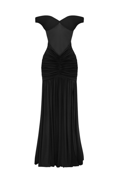 Celina Maxi Elbise - Siyah