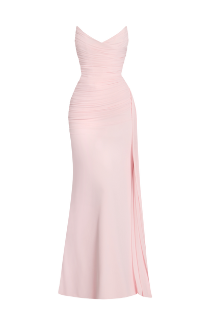Ashika Maxi Elbise – Pudra Pembe
