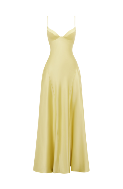 Asterin Maxi Elbise – Limon Sarısı