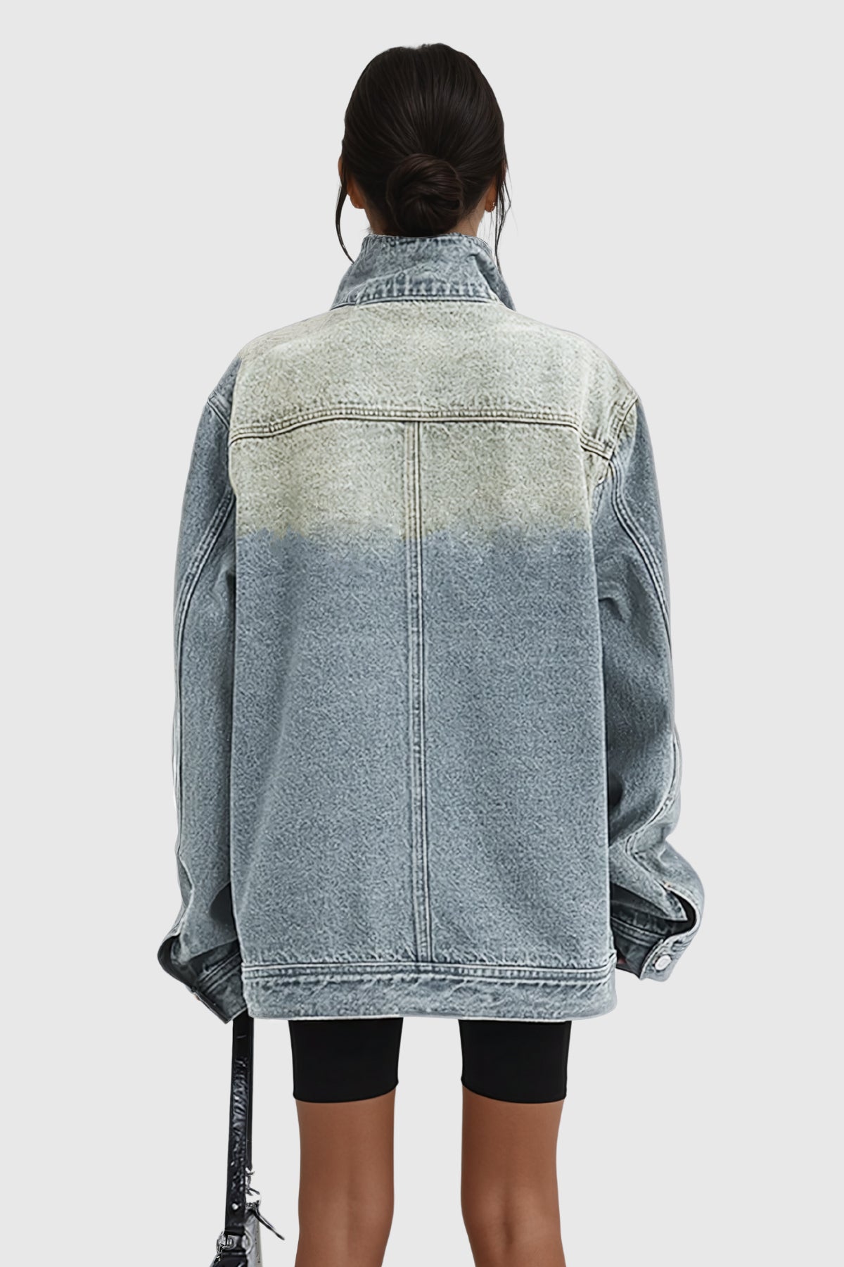 Aegle Asimetrik Kesim Tasarım Denim Ceket