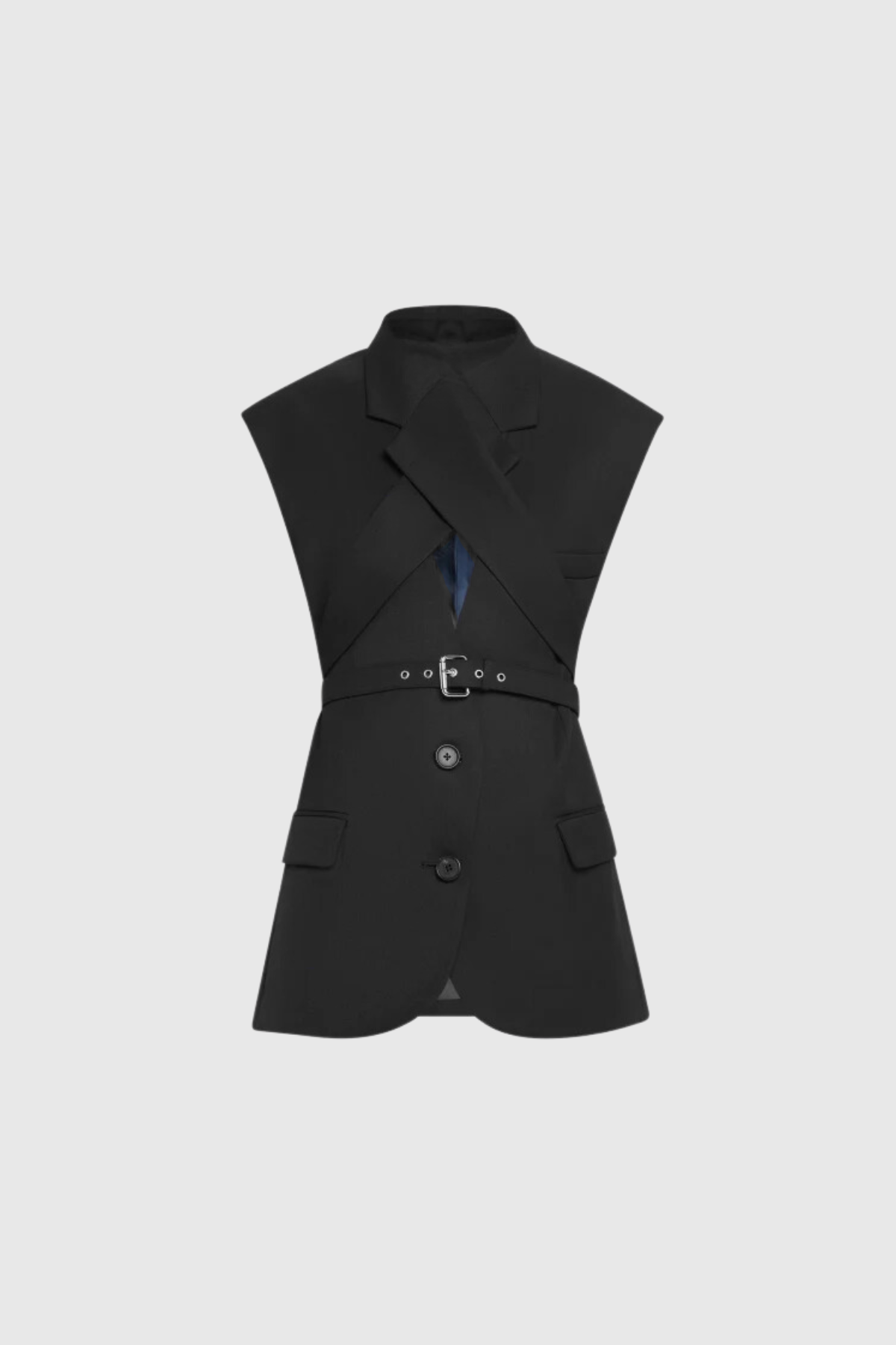 Andolina Çapraz Tokalı Kolsuz Blazer Ceket