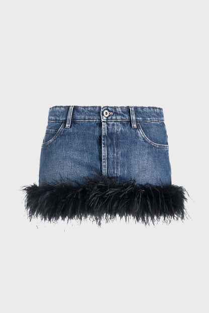 Arabella Tüy Detaylı Denim Etek