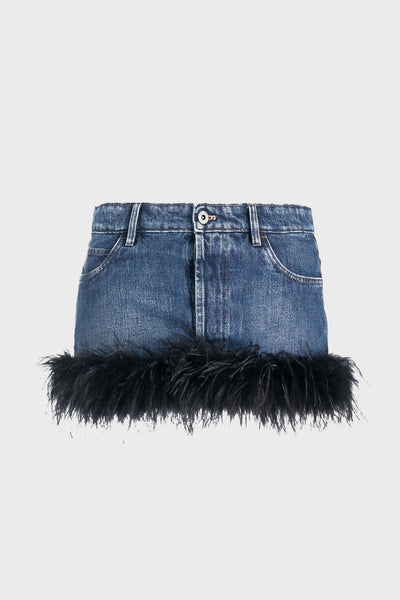 Arabella Tüy Detaylı Denim Etek