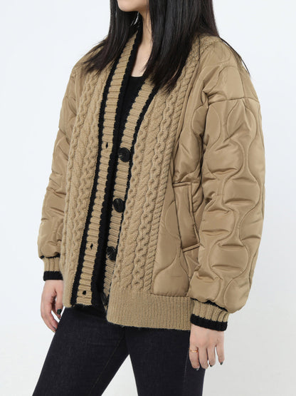 Örgülü Kiloş Oversize Hırka