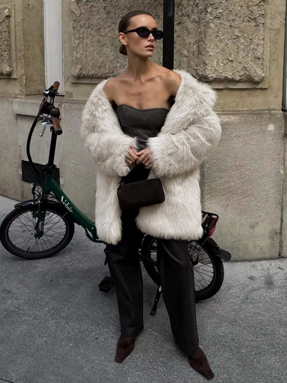 Fuzzy Kadın Suni Kürk Kaban