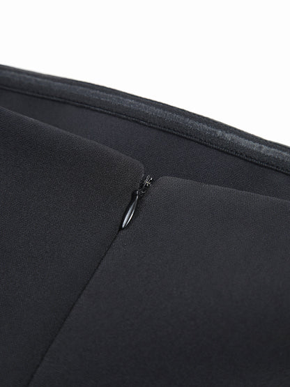 Straplez Düz Mini Elbise