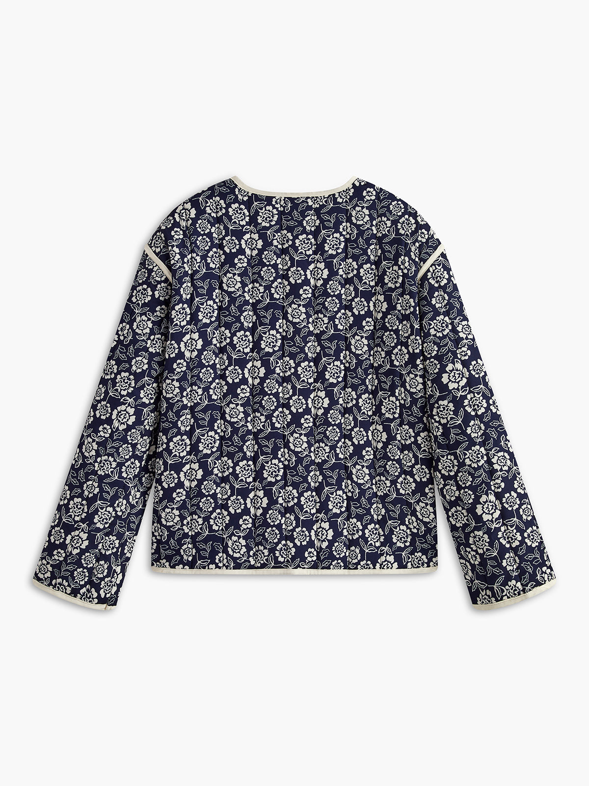 Çiçek Desenli Kapitone Ceket