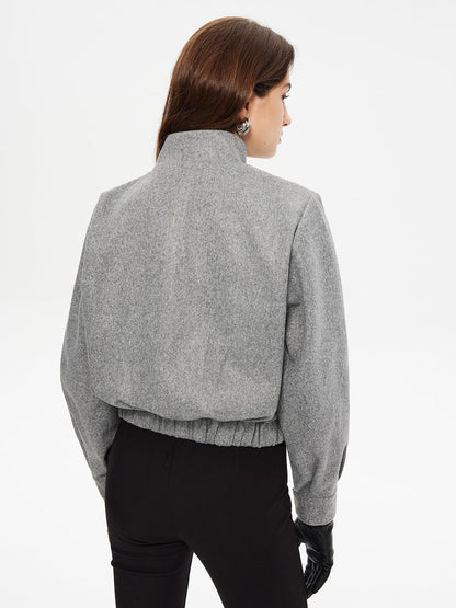 Elegant Wool Kısa Mont