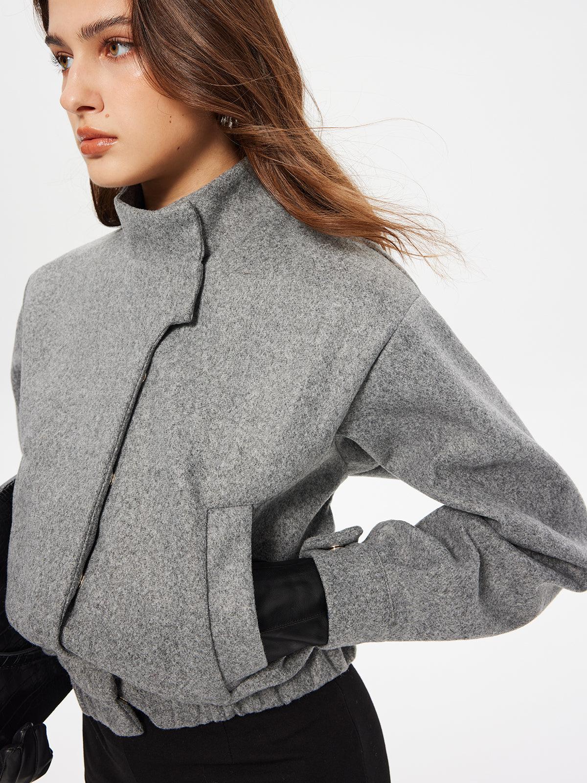 Elegant Wool Kısa Mont