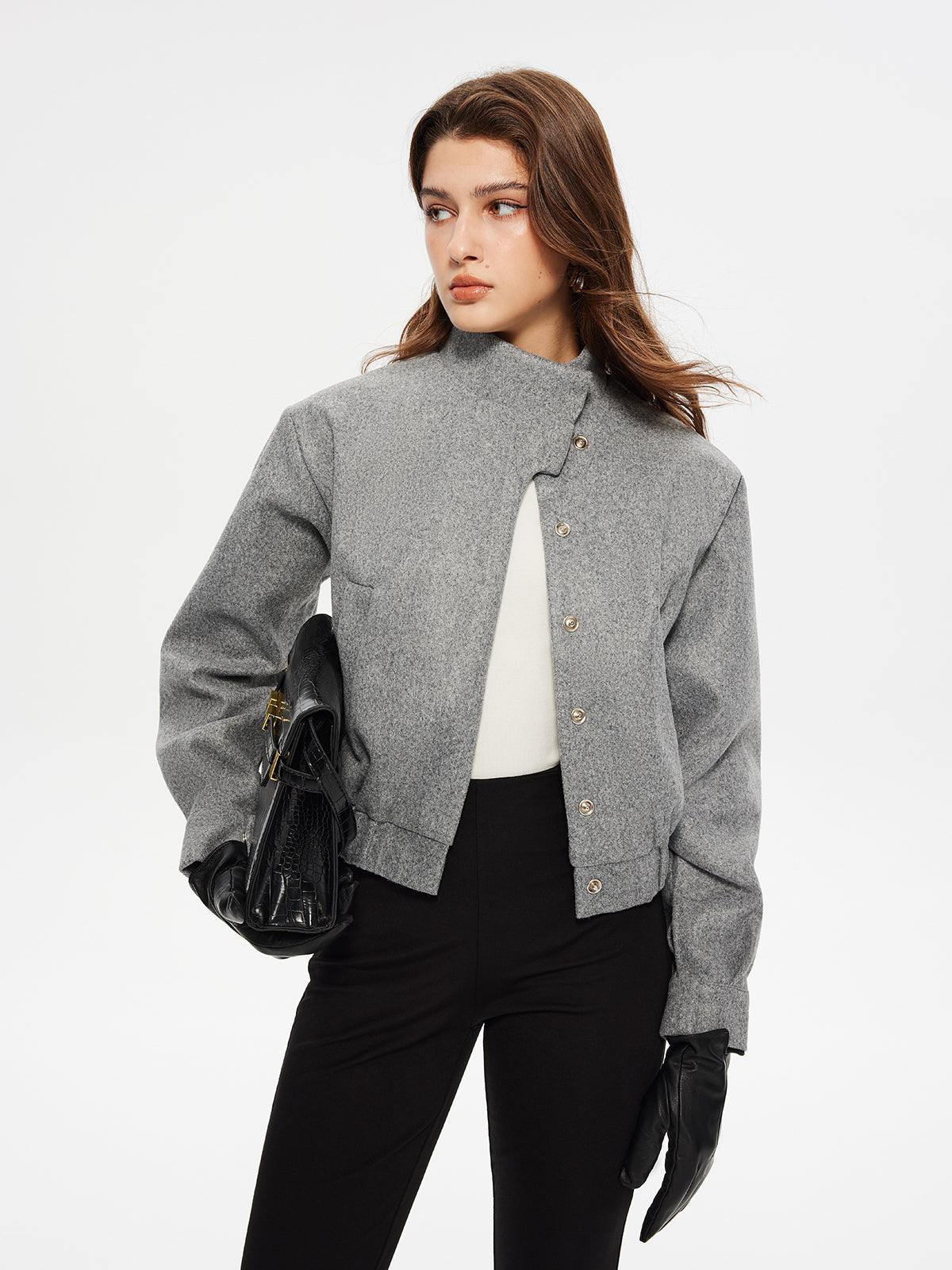 Elegant Wool Kısa Mont
