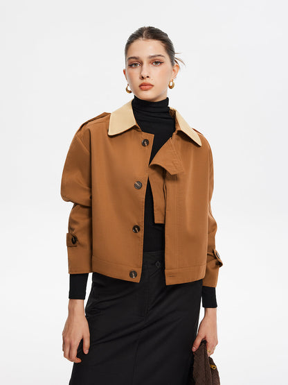 Florence Düğmeli Trençkot-Mont
